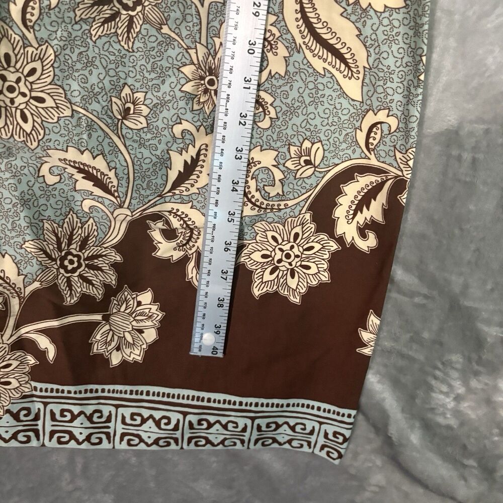 Dressbarn Women's Sleeveless Floral Paisley Dress Plus Size 16W Midi Retro Brown - Picture 7 of 10